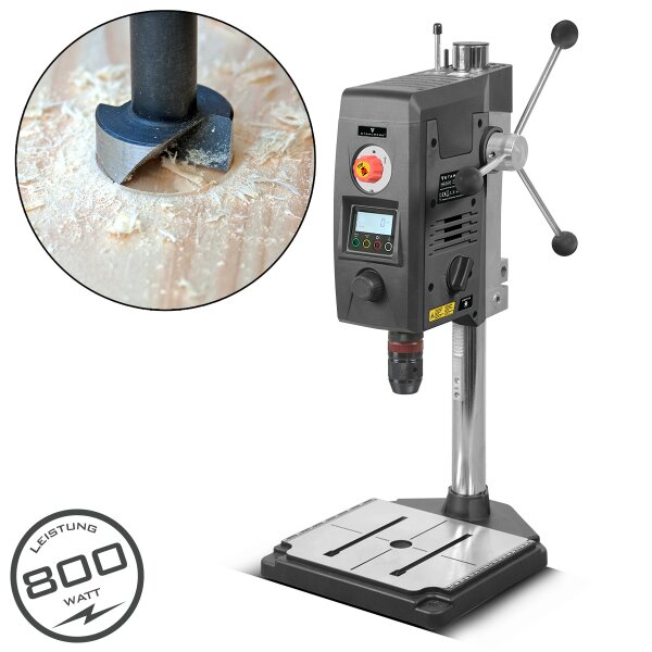STAHLWERK MBD-800 ST penkkiporakone paikoituslaserilla | 800 W pylväsporakone | 200 - 2 500 rpm | pikaporajännitin 1,5 - 13 mm | pylväsporakone, jossa on 90 mm:n porausisku | digitaalinen näyttö | digitaalinen näyttö