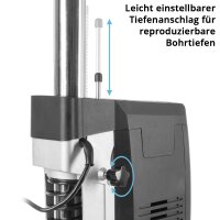 STAHLWERK MBD-800 ST penkkiporakone paikoituslaserilla | 800 W pylväsporakone | 200 - 2 500 rpm | pikaporajännitin 1,5 - 13 mm | pylväsporakone, jossa on 90 mm:n porausisku | digitaalinen näyttö | digitaalinen näyttö