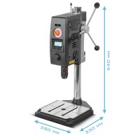 STAHLWERK MBD-800 ST penkkiporakone paikoituslaserilla | 800 W pylväsporakone | 200 - 2 500 rpm | pikaporajännitin 1,5 - 13 mm | pylväsporakone, jossa on 90 mm:n porausisku | digitaalinen näyttö | digitaalinen näyttö