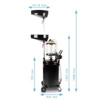 STAHLWERK OD-71 ST systém pro odsávání oleje s kapacitou 80 litrů | Nádoba na sběr oleje | Vozík na sběr oleje | Mobilní odlučovač oleje | Odlučovač oleje s předkomorou pro sběr odpadního oleje