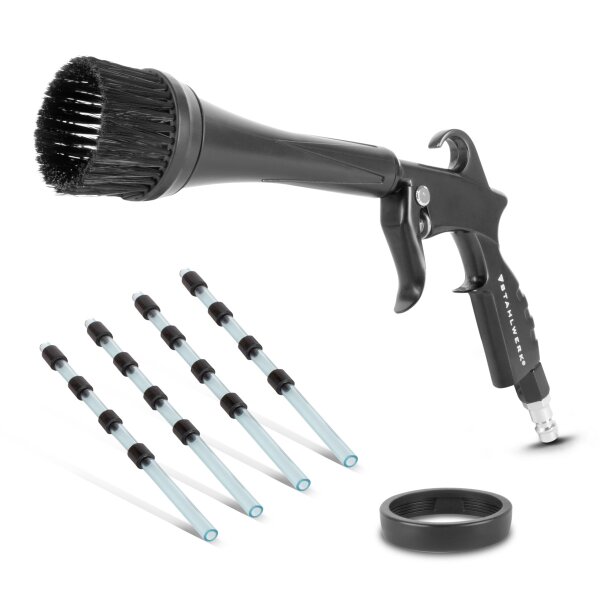 STAHLWERK Pistola per la pulizia a secco RP-24 ST | Pistola per la pulizia ad aria compressa | Effetto tornado | Pulitore per tappezzeria | Pistola per la pulizia delle superfici dellauto