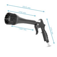 STAHLWERK Pistola per la pulizia a secco RP-24 ST | Pistola per la pulizia ad aria compressa | Effetto tornado | Pulitore per tappezzeria | Pistola per la pulizia delle superfici dellauto