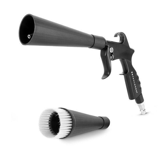 STAHLWERK Pistola per lavaggio a secco RP-25 ST | Ugello a sfera in metallo per vortici | Pistola per pulizia ad aria compressa | Effetto tornado | Potente pulitore per tappezzeria