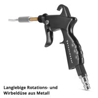 STAHLWERK Pistola per lavaggio a secco RP-25 ST | Ugello a sfera in metallo per vortici | Pistola per pulizia ad aria compressa | Effetto tornado | Potente pulitore per tappezzeria