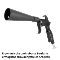STAHLWERK Pistola per lavaggio a secco RP-25 ST | Ugello a sfera in metallo per vortici | Pistola per pulizia ad aria compressa | Effetto tornado | Potente pulitore per tappezzeria