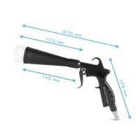 STAHLWERK Pistola per lavaggio a secco RP-25 ST | Ugello a sfera in metallo per vortici | Pistola per pulizia ad aria compressa | Effetto tornado | Potente pulitore per tappezzeria