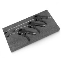 STAHLWERK Set di 3 pistole di soffiaggio ad aria compressa | Lunghezze ugelli 100, 150 e 300 mm | Pressione di esercizio 6 bar | Attacco 1/4" | Pistola di pulizia ad aria compressa ergonomica