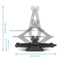 STAHLWERK SWH-2 ST tunkki | saksitunkki | 2 tonnin nostokapasiteetti | teleskooppinen pyöränmutteriavain | kaksoispistorasiat (17/19 mm, 21/23 mm) | laukku | tunkkisarja renkaiden vaihtoon ja korjaamoon.