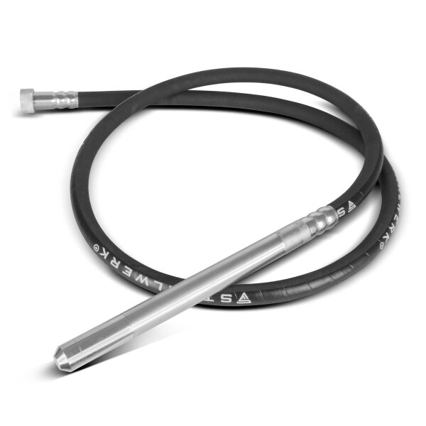 STAHLWERK trilfles Ø 35 mm | 300 cm slanglengte | trilnaald met flexibele as voor elektrische betontrilnaalden | trilstaaf voor betonverdichters, flessentrilnaalden en eenhandsbetontrilnaalden