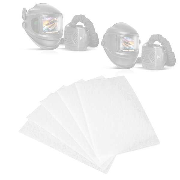 STAHLWERK Vorfilter für Gebläse-Einheit 5er-Set | Filtersystem für Frischluft-Schweißhelme | Filter-Zubehör für Schweißhelme MASTER AIR und BOOSTER AIR | PAPR-System