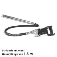 STAHLWERK Betonverdichter 900 Watt mit Rüttelflasche 35 mm, 1,5 m Schlauchlänge | 4.000 U/min | Innenrüttler für Fundamente, Bodenplatten, Wände, Decken | Hochleistungsverdichter für Betonbau