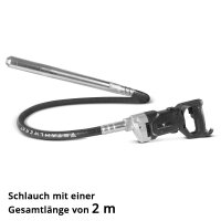 STAHLWERK Betonverdichter 900 Watt mit Rüttelflasche 35 mm, 2 m Schlauchlänge | 4.000 U/min | Innenrüttler für Fundamente, Bodenplatten, Wände, Decken | Hochleistungsverdichter für Betonbau