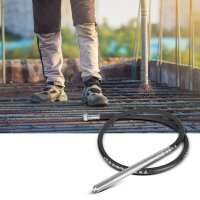 STAHLWERK Betonverdichter 900 Watt mit Rüttelflasche 35 mm, 3 m Schlauchlänge | 4.000 U/min | Innenrüttler für Fundamente, Bodenplatten, Wände, Decken | Hochleistungsverdichter für Betonbau