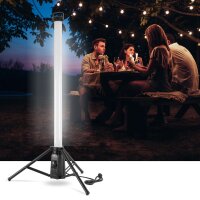 STAHLWERK Reflektor wieżowy LED 360° TBS-100 ST | 100 W | 7500 lumenów | 5000 K barwa światła dziennego | IP44 | Gniazdo pomocnicze 230 V | Wytrzymały reflektor roboczy LED