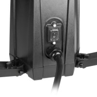 STAHLWERK Reflektor wieżowy LED 360° TBS-100 ST | 100 W | 7500 lumenów | 5000 K barwa światła dziennego | IP44 | Gniazdo pomocnicze 230 V | Wytrzymały reflektor roboczy LED