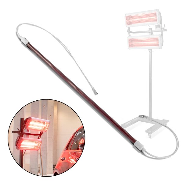 STAHLWERK IR lampa 1 300 W | 500 mm x Ø 12 mm pro infračervenou sušičku barev | náhradní lampa s extrémně dlouhou životností pro IR zářiče | IR sušičky | IR lampy | IR sálavé ohřívače