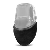 STAHLWERK Skórzane ochraniacze szyi i klatki piersiowej do przyłbic spawalniczych | Uniwersalna ochrona przed rozpryskami, iskrami i promieniowaniem UV | Łatwe dopasowanie | Wysokiej jakości wykonanie | Klips / Press-Fit