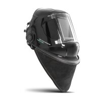 STAHLWERK Skórzane ochraniacze szyi i klatki piersiowej do przyłbic spawalniczych | Uniwersalna ochrona przed rozpryskami, iskrami i promieniowaniem UV | Łatwe dopasowanie | Wysokiej jakości wykonanie | Klips / Press-Fit