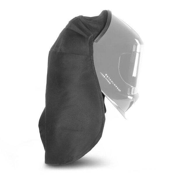 STAHLWERK uniwersalna ochrona szyi przed promieniowaniem UV do przyłbic spawalniczych | trudnopalna ochrona głowy i szyi | osłona ochronna przyłbicy spawalniczej mocowana na zatrzask | bardzo lekka i elastyczna