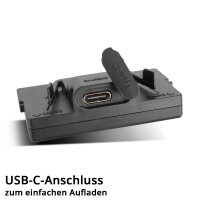 STAHLWERK Wymienny moduł akumulatorowy do latarki czołowej LED RAPTOR | Akumulator litowo-jonowy do latarki czołowej LED | Złącze USB-C | Akumulator do latarki LED