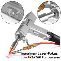 STAHLWERK WCD-1500 Laser Pro saldatore laser | Completamente equipaggiato | 1500 watt | Saldatore laser professionale portatile 3 in 1 per saldare, tagliare e sverniciare con precisione