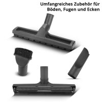 STAHLWERK Nass- und Trockensauger VCL-1600 ST | 1600 W Industriesauger mit 35 l Edelstahlbehälter | Blasfunktion und Sicherheitsabschaltung | Umfangreiches Zubehörpaket | Robuster Werkstattsauger