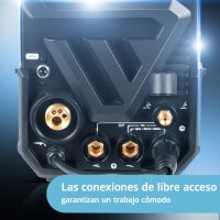 STAHLWERK CTM-250 Puls Pro Soldadora combinada 6 en 1 con 200 A | totalmente equipada | cortadora de plasma de 45 A | función de pulsos | alimentador de hilo sinérgico | TIG | MIG MAG | PULS | MMA | FLUX