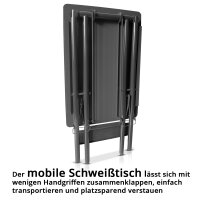 B-Ware: Schwei&szlig;tisch klappbar FWT-890 ST 890 x 595 mm mit 100 kg Tragkraft