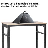 B-Ware: Werkbank mit Rollen höhenverstellbar 92-104 cm