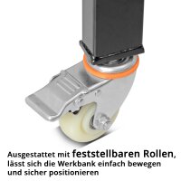 B-Ware: Werkbank mit Rollen höhenverstellbar 92-104 cm