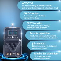 B-Ware: Schutzgas-Schwei&szlig;ger&auml;t AC/DC WIG 200 Puls Pro Touch