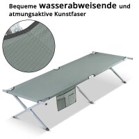 B-Ware: Campingliege 200 kg 210 x72 cm Feldbett Campingbett Faltliege Faltbett