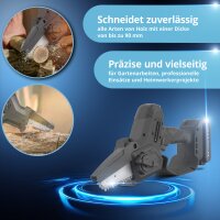 STAHLWERK Mini-Akku-Kettensäge MAK-20 ST mit 2000 mAh Akku | Leistungsstarke Handkettensäge zum Schneiden von Holz aller Art | Elektrische Motorsäge mit Brushless-Technologie | Kompakte Akku-Säge