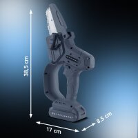 STAHLWERK Mini-Akku-Kettensäge MAK-20 ST mit 2000 mAh Akku | Leistungsstarke Handkettensäge zum Schneiden von Holz aller Art | Elektrische Motorsäge mit Brushless-Technologie | Kompakte Akku-Säge