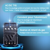 STAHLWERK AC/DC TIG 200 ST | Poste &agrave; souder TIG de 200 A | Inverseur combin&eacute; AC/DC TIG et MMA/E-Hand | Allumage HF | Hotstart et Anti-Stick | Modes 2T et 4T | Refroidissement intelligent