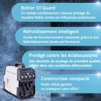 STAHLWERK AC/DC TIG 200 ST | Poste &agrave; souder TIG de 200 A | Inverseur combin&eacute; AC/DC TIG et MMA/E-Hand | Allumage HF | Hotstart et Anti-Stick | Modes 2T et 4T | Refroidissement intelligent