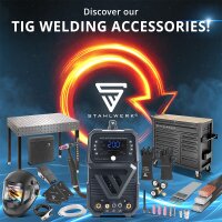 STAHLWERK AC/DC TIG 200 ST | Spawarka TIG z 200 A | Inwertor AC/DC TIG i MMA/E-Hand | Zapłon HF | Hotstart i zabezpieczenie przed przywieraniem | Tryb 2T i 4T | Inteligentne chłodzenie