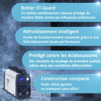 STAHLWERK ARC 200 MD Poste de soudage à électrodes DC MMA, E-Hand, Lift-TIG Welder | Réglage en continu | Véritable 200 ampères | Très compact et léger | Hot-Start, Anti-Stick, Smart-Refroidissement | Technologie IGBT