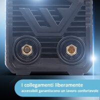 STAHLWERK Saldatrice ad elettrodo ARC 200 MD Saldatrice DC MMA, MMA, Lift-TIG | Variabile in continuo | 200 ampere reali | Molto compatta e leggera | Avviamento a caldo, antiaderente, raffreddamento intelligente | Tecnologia IGBT