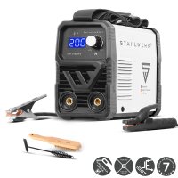 STAHLWERK ARC 200 MD soldadora de electrodo DC MMA, MMA, Lift-TIG Soldadora | Infinitamente variable | 200 amperios reales | Muy compacta y ligera | Arranque en caliente, antiadherente, refrigeraci&oacute;n inteligente | Tecnolog&iacute;a IGBT