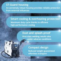 STAHLWERK MIG/MAG 160 M hitsausyksikk&ouml; T&auml;ysin synerginen 5 in 1 -yhdistelm&auml;yksikk&ouml;, jossa on aito 160 ampeerin ja 2 kiekon veto / t&auml;ytelanka, MIG MAG, ARC MMA, Lift TIG.