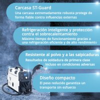STAHLWERK Equipo de soldadura MIG/MAG 160 M Equipo combinado 5 en 1 totalmente sin&eacute;rgico con 160 amperios originales y accionamiento de 2 bobinas / hilo tubular, MIG MAG, ARC MMA, Lift TIG
