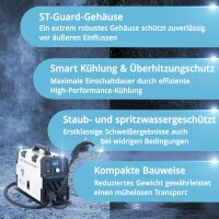 STAHLWERK MIG/MAG 160 M Schwei&szlig;ger&auml;t Vollsynergisches 5 in 1 Kombiger&auml;t mit echten 160 Ampere und 2 Rollen Antrieb / F&uuml;lldraht, MIG MAG, ARC MMA, Lift TIG