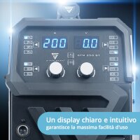 STAHLWERK CTM-250 ST Saldatrice combinata TIG + MIG/MAG + MMA/ARC + CUT/Plasma con funzione plasma da 200 ampere e 45 ampere