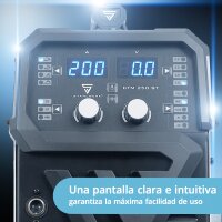 STAHLWERK CTM-250 ST Soldadora combinada TIG + MIG/MAG + MMA/ARC + CUT/Plasma con funci&oacute;n de plasma de 200 amperios y 45 amperios