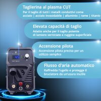 STAHLWERK Taglierina al plasma CUT 50 P | Taglierina al plasma inverter da 45 A | accensione pilota HF | display digitale | capacit&agrave; di taglio fino a 15 mm | raffreddamento intelligente