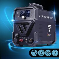 STAHLWERK Cortadora de plasma CUT 50 P Digital | Cortadora de plasma inverter 50 A | Encendido piloto HF | Pantalla digital | Interfaz THC para CNC | Capacidad de corte hasta 20 mm | Cortadora de plasma con funci&oacute;n 2T/4T