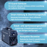 STAHLWERK Plasmaschneider CUT 50 P Digital | 50 A Inverter-Plasmaschneider | HF-Pilotz&uuml;ndung | Digitalanzeige | THC-Schnittstelle f&uuml;r CNC | Schneidleistung bis 20 mm | Plasma Cutter mit 2T/4T-Funktion