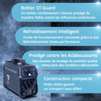 STAHLWERK D&eacute;coupeur plasma CUT 50 P Digital | D&eacute;coupeur plasma inverter 50 A | Allumage pilote HF | Affichage num&eacute;rique | Interface THC pour CNC | Capacit&eacute; de coupe jusqu&agrave; 20 mm | D&eacute;coupeur plasma avec fonction 2T/4T