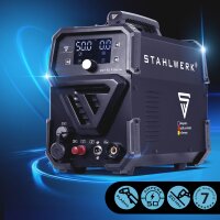 STAHLWERK Plasmaschneider CUT 50 P Digital | 50 A Inverter-Plasmaschneider | HF-Pilotz&uuml;ndung | Digitalanzeige | THC-Schnittstelle f&uuml;r CNC | Schneidleistung bis 20 mm | Plasma Cutter mit 2T/4T-Funktion